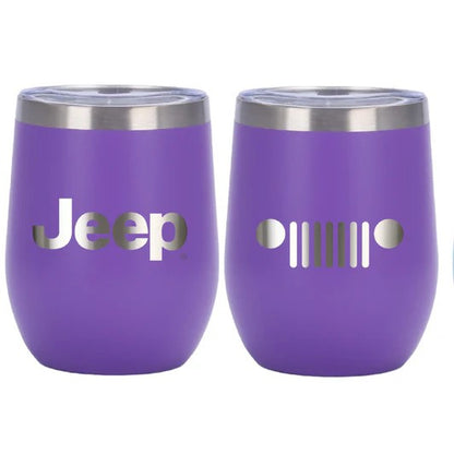 Jeep Insulated Wine Tumbler - 5 Colors Avail with Silver