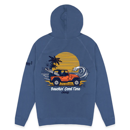 Mens Jeep® Beachin Zip French Terry Hooded Sweatshirt - NEW