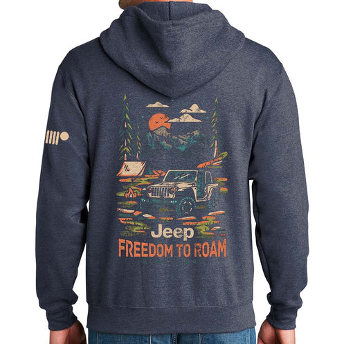 Mens Jeep® Freedom To Roam Zip Hoodie Sweatshirt - NEW