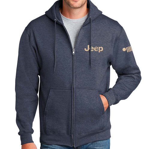 Mens Jeep® Freedom To Roam Zip Hoodie Sweatshirt - NEW