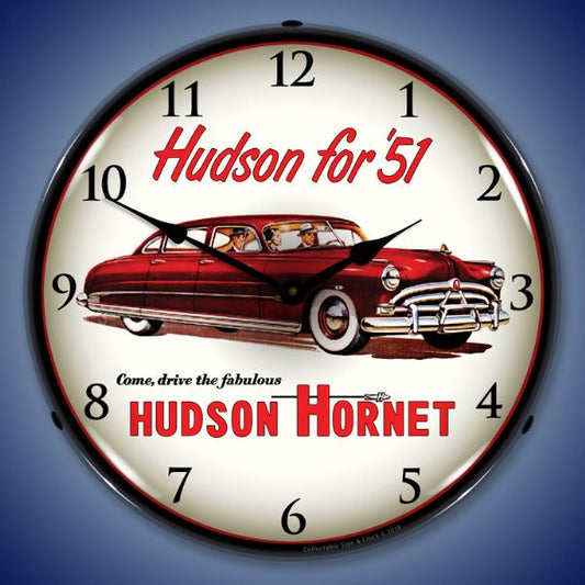 1951 Hudson Hornet Lighted Clock