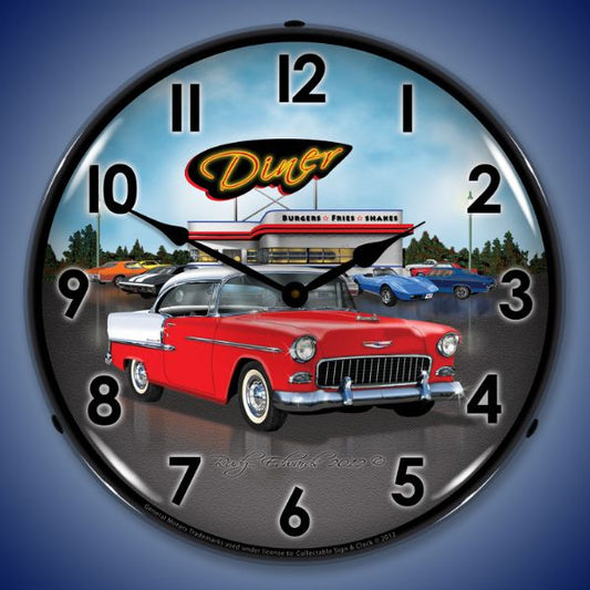 1955 Bel Air Diner Lighted Clock