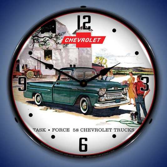 1958 Chevrolet Truck Lighted Clock