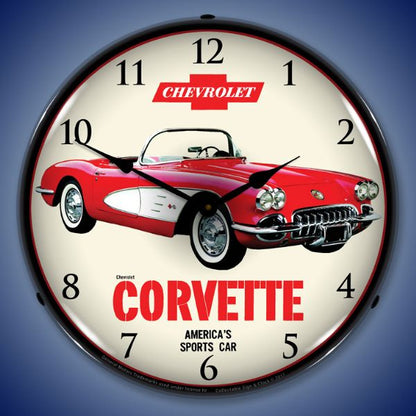 1959 Chevrolet Corvette Lighted Clock
