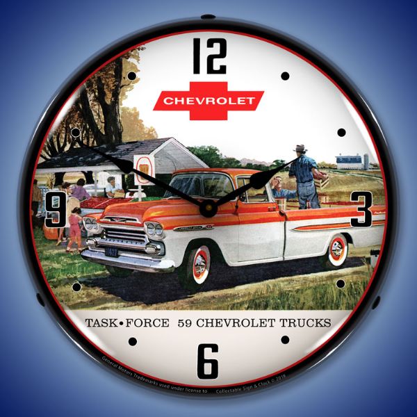 1959 Chevrolet Task Force Truck Lighted Clock