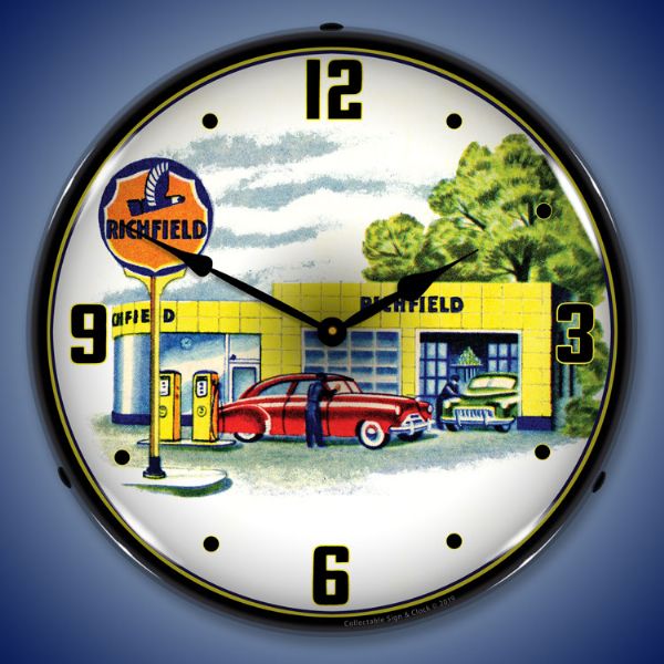 1960 Richfield Station Lighted Clock