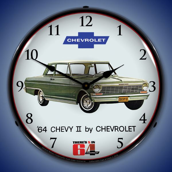 1964 Chevy II Nova Lighted Clock