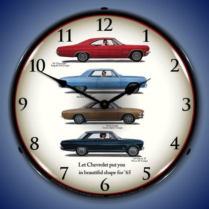 1965 Chevrolet Lineup Lighted Clock