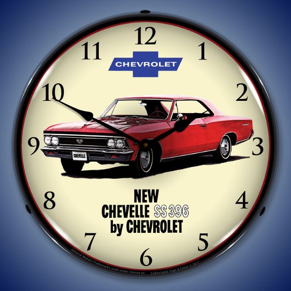 1966 Chevelle SS 396 Lighted Clock