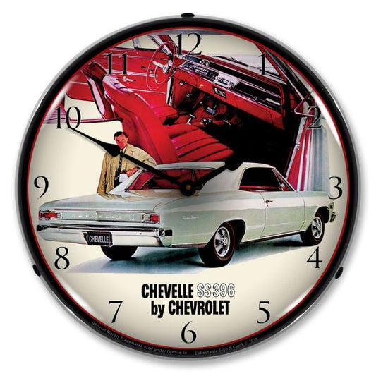 1966 Chevelle SS 396 RI Lighted Clock