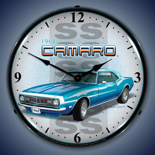 1968 SS Camaro Lighted Clock