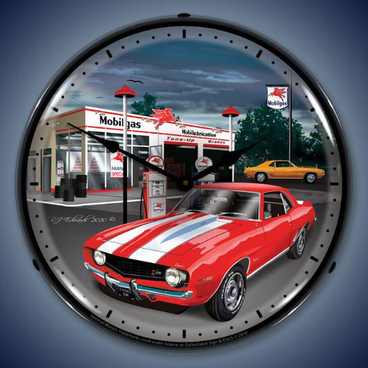 1969 Camaro Mobilgas Lighted Clock