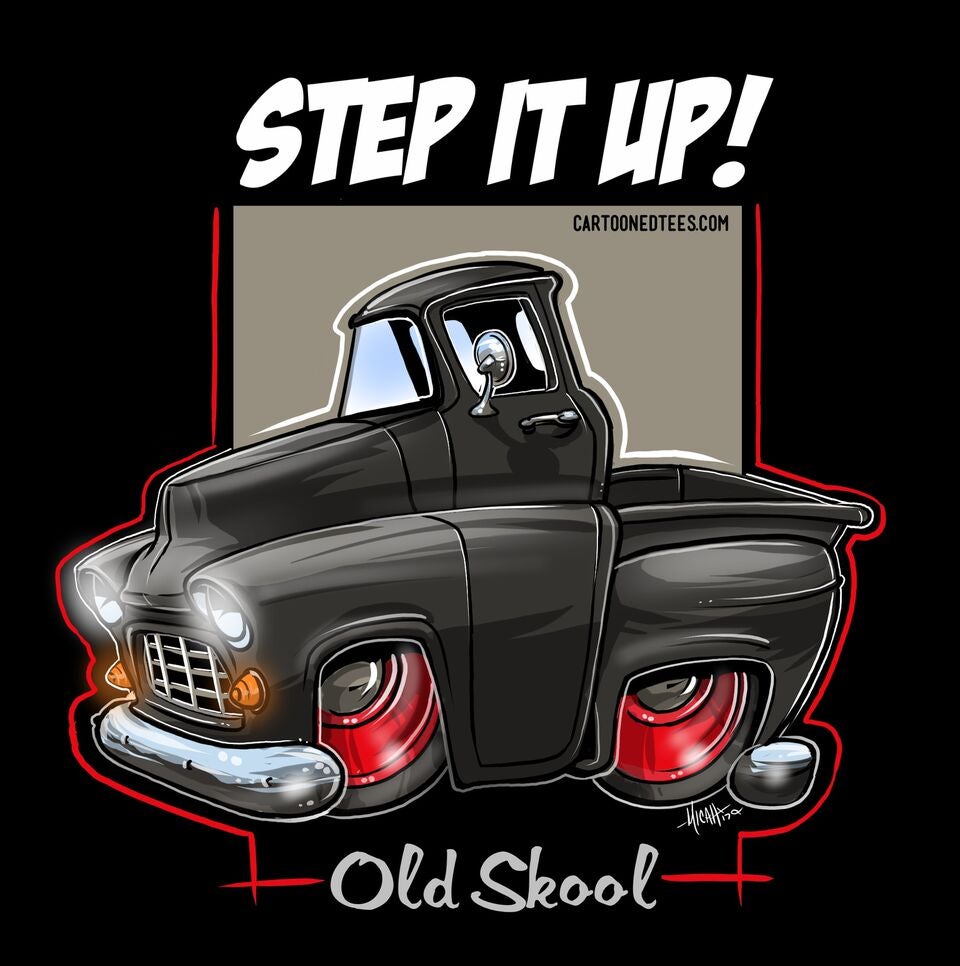 '55 Step it Up Black Shirt