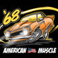 American Muscle '68 Orange Shirt