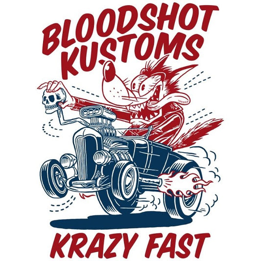 BloodShot Kustoms Krazy Fast Wolf Shirt