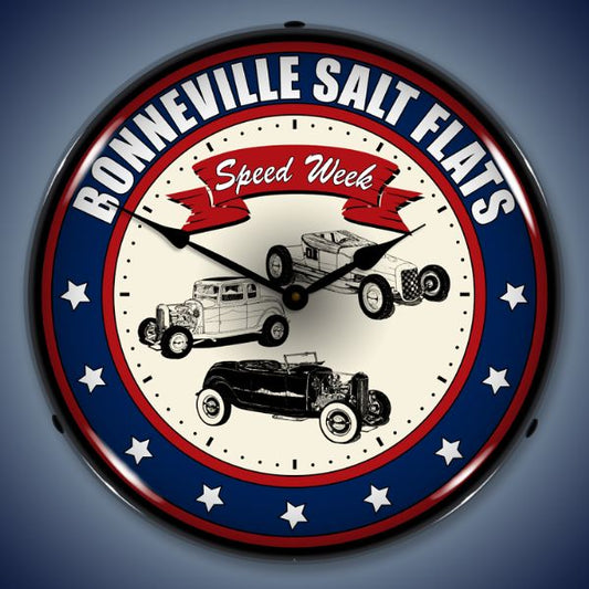 Bonneville Speed Week Lighted Clock