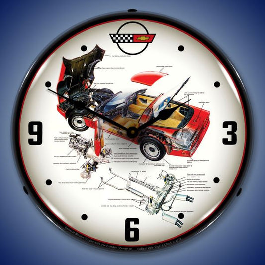 C4 Corvette Tech Lighted Clock