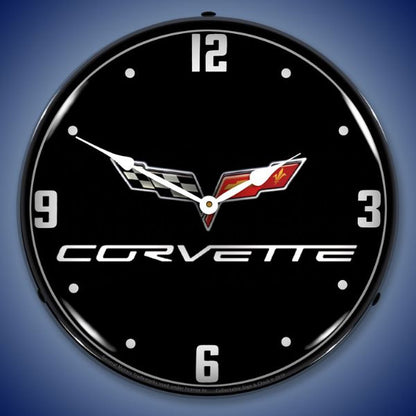 C6 Corvette Black Tie Lighted Clock