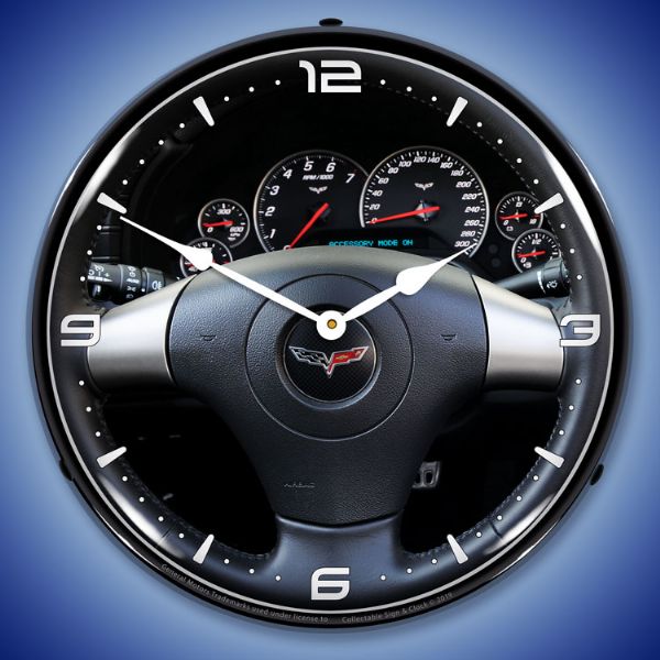 C6 Corvette Dash Lighted Clock