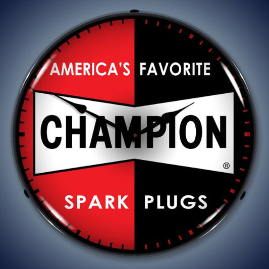 Champion Spark Plug Lighted Clock