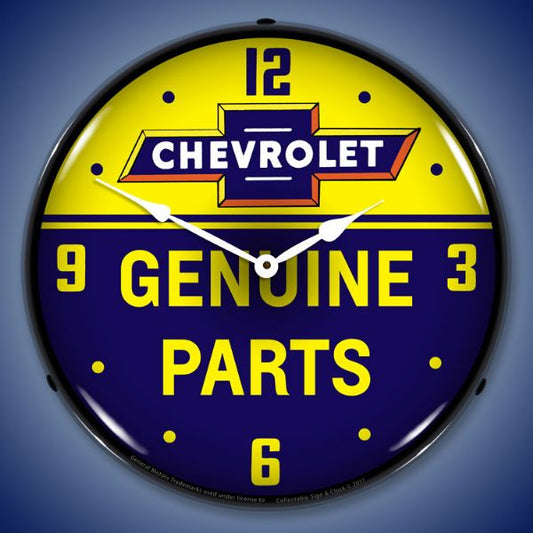 Chevrolet Bowtie Genuine Parts Lighted Clock