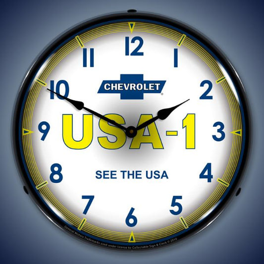 Chevrolet USA 1 Lighted Clock