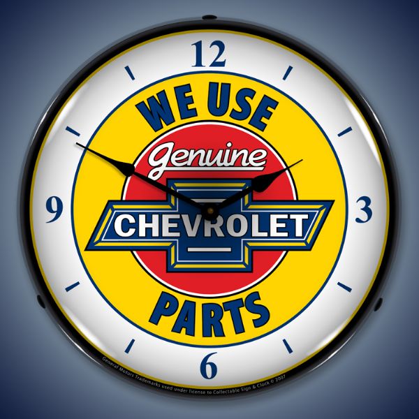 Chevy Parts Lighted Clock