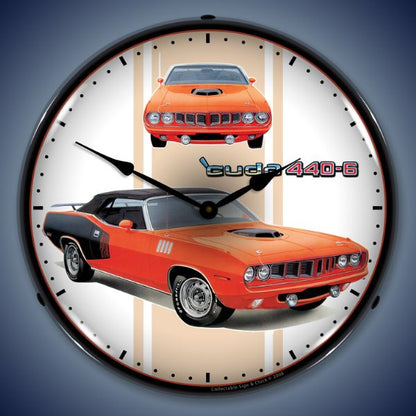 Cuda 440-6 Lighted Clock