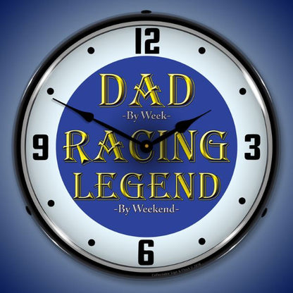 Dad the Racing Legend Lighted Clock