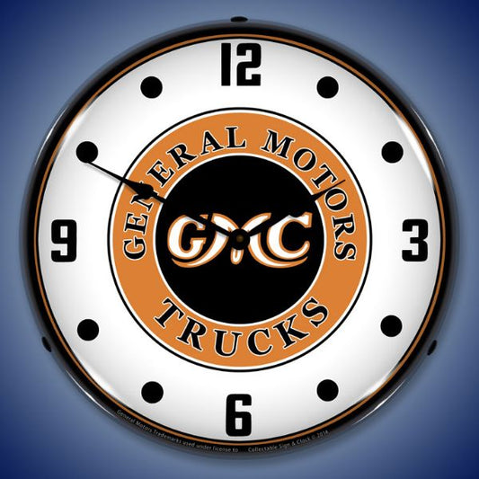 GMC Trucks Vintage Lighted Clock