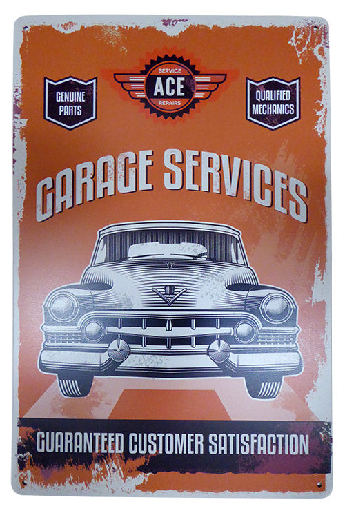 Garage Services Tin Sign