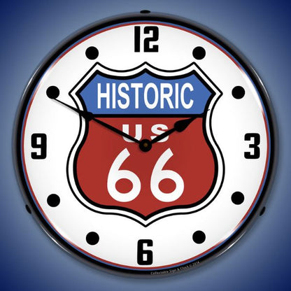 Historic Route 66 Lighted Clock