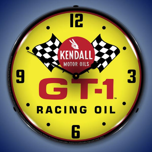 Kendall GT-1 Racing Oil Lighted Clock