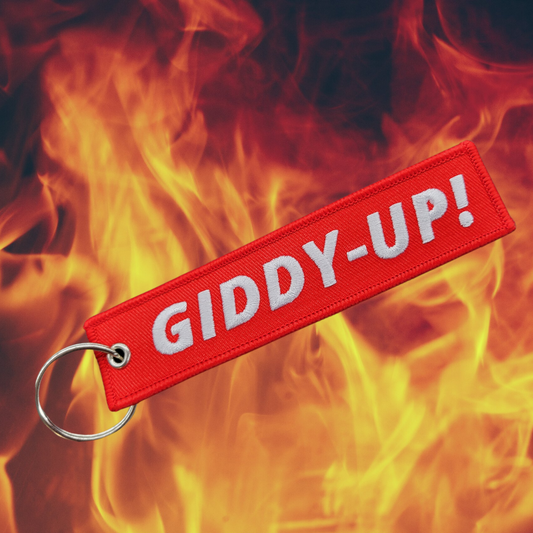 Giddy-Up! keychain