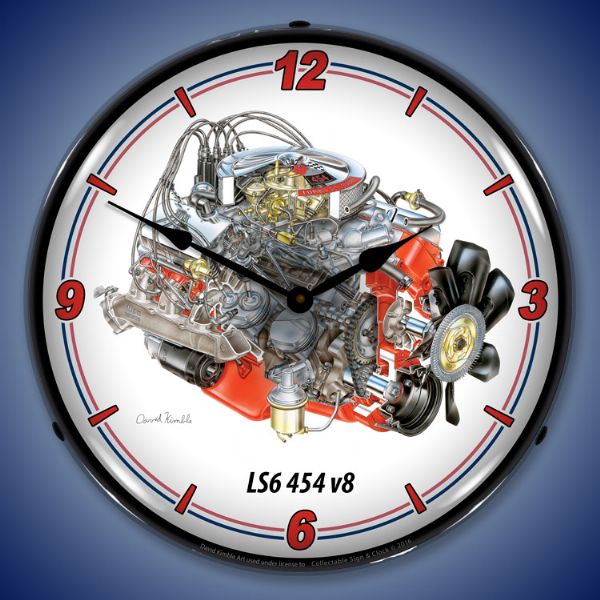 LS6 454 v8 Lighted Clock