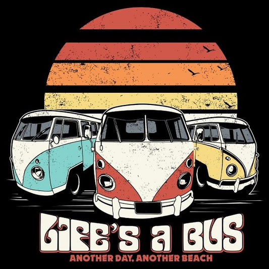 Life's a Bus Retro Sunset Shirt