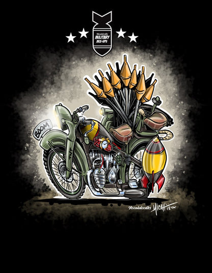 Military Mix Up Motorcycle Rocket Laucher Shirt