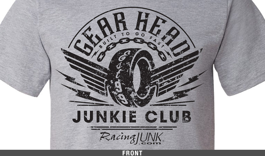 RacingJunk Gray Gearhead T-Shirt