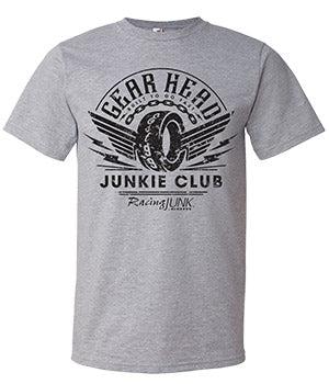 RacingJunk Gray Gearhead T-Shirt