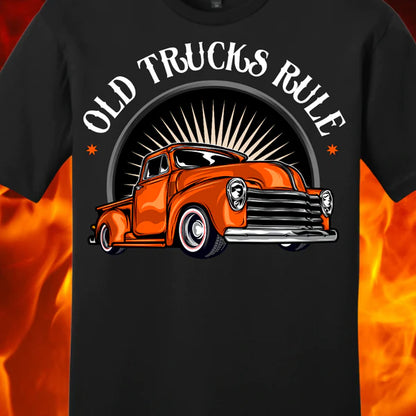 Old Kustom Trucks Rule Shirt - Truck available in 3 colors