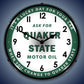 Quaker State Oil Lighted Clock