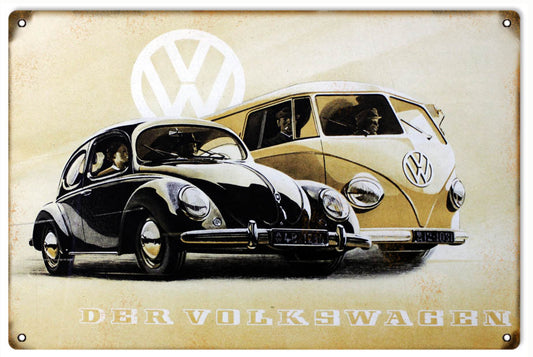 Vintage VW Volkswagen Reproduction Sign 12x18