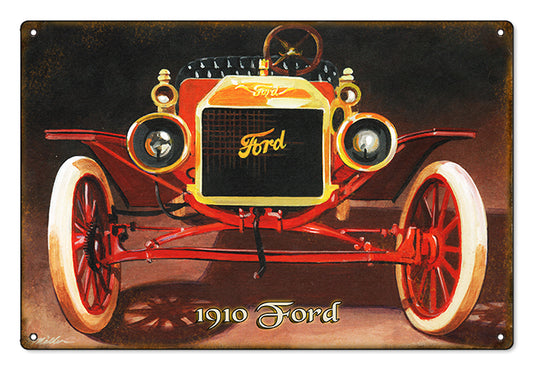 Nostalgic 1910 Ford Automobile Sign 12x18