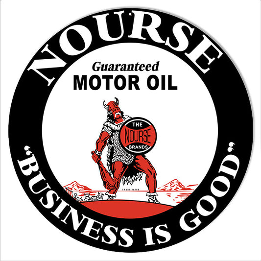 Nourse Motor Oil Aged Reproduction Gas Station Sign