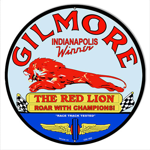 Red Lion Gilmore Metal Sign