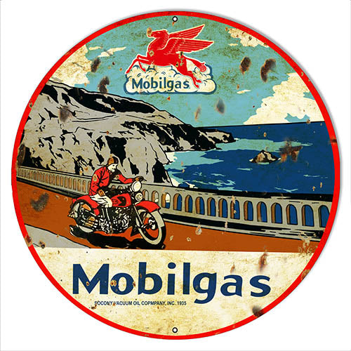 Mobilgas Vintage Metal Sign 14x14