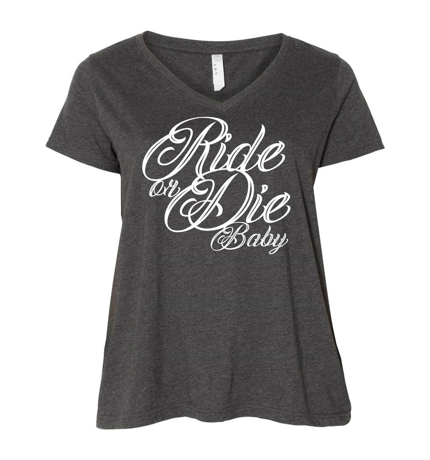 Ride or Die Baby Curvy V-Neck T-Shirt