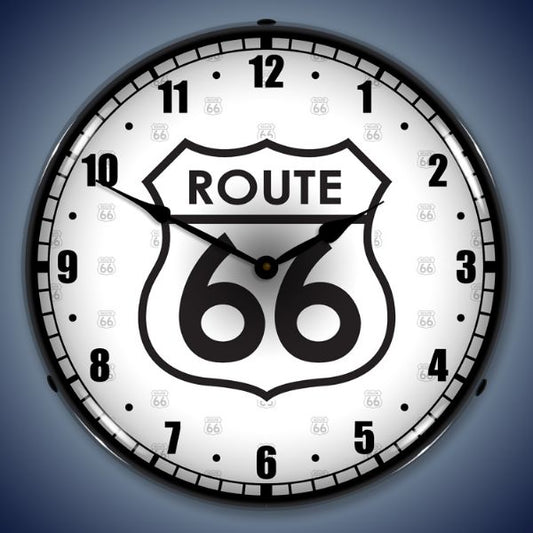 Route 66 Lighted Clock