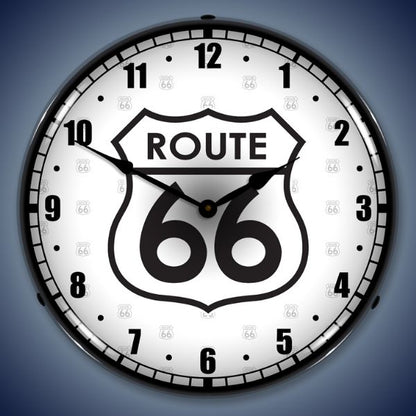 Route 66 Lighted Clock