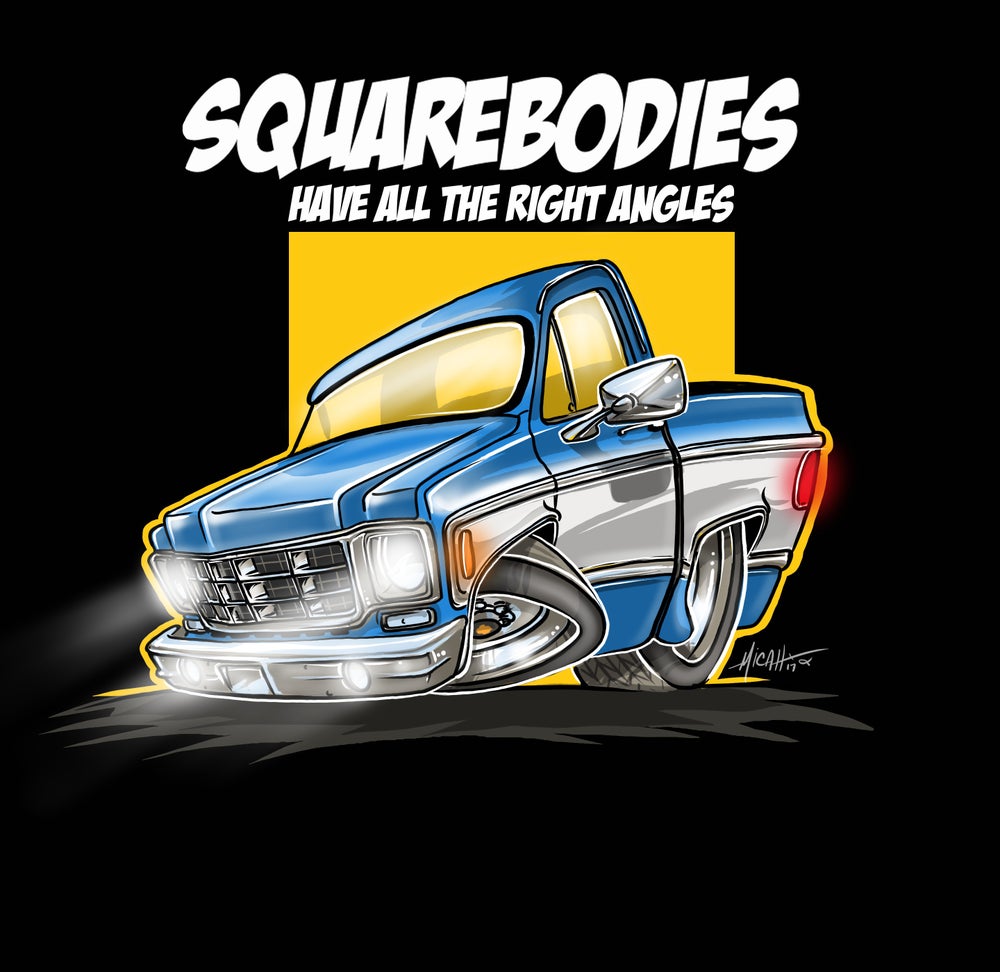 Squarebodies, All The Right Angles Blue Shirt